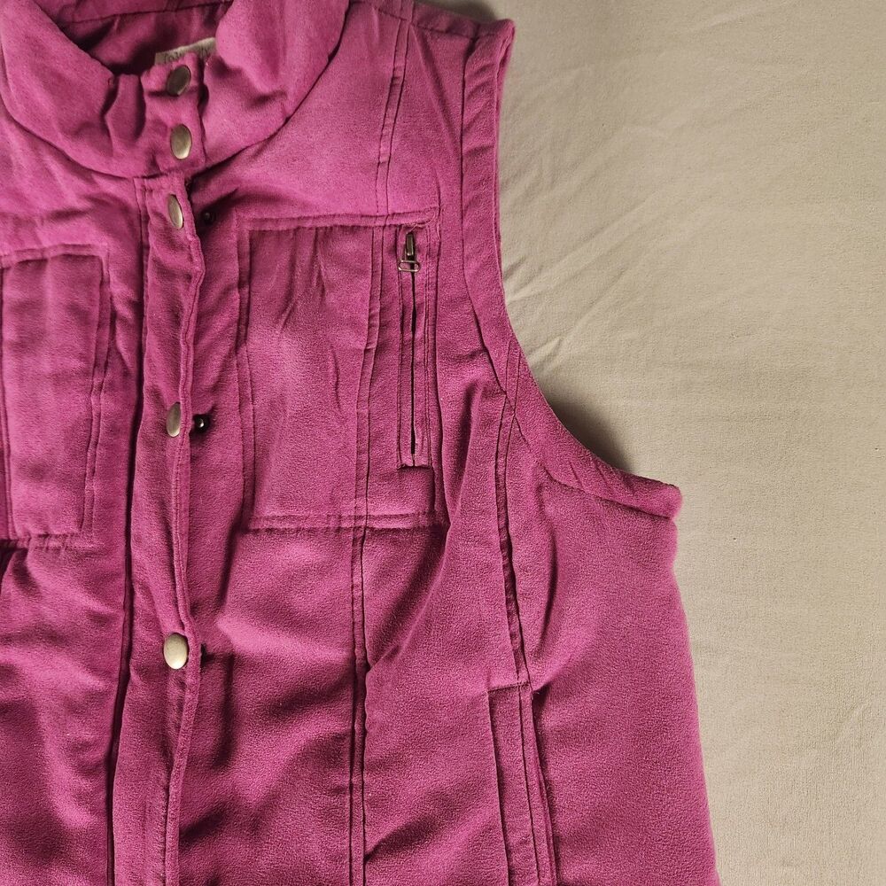 Relativity Ladies P/M Hot Pink Vest Zippers Snap Closure Soft ,  pockets - Picture 3 of 11